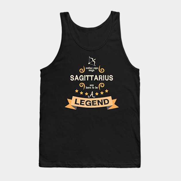 sagittarius, born legend Tank Top by ThyShirtProject - Affiliate